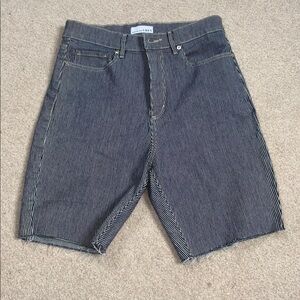 Loft Striped Denim Shorts